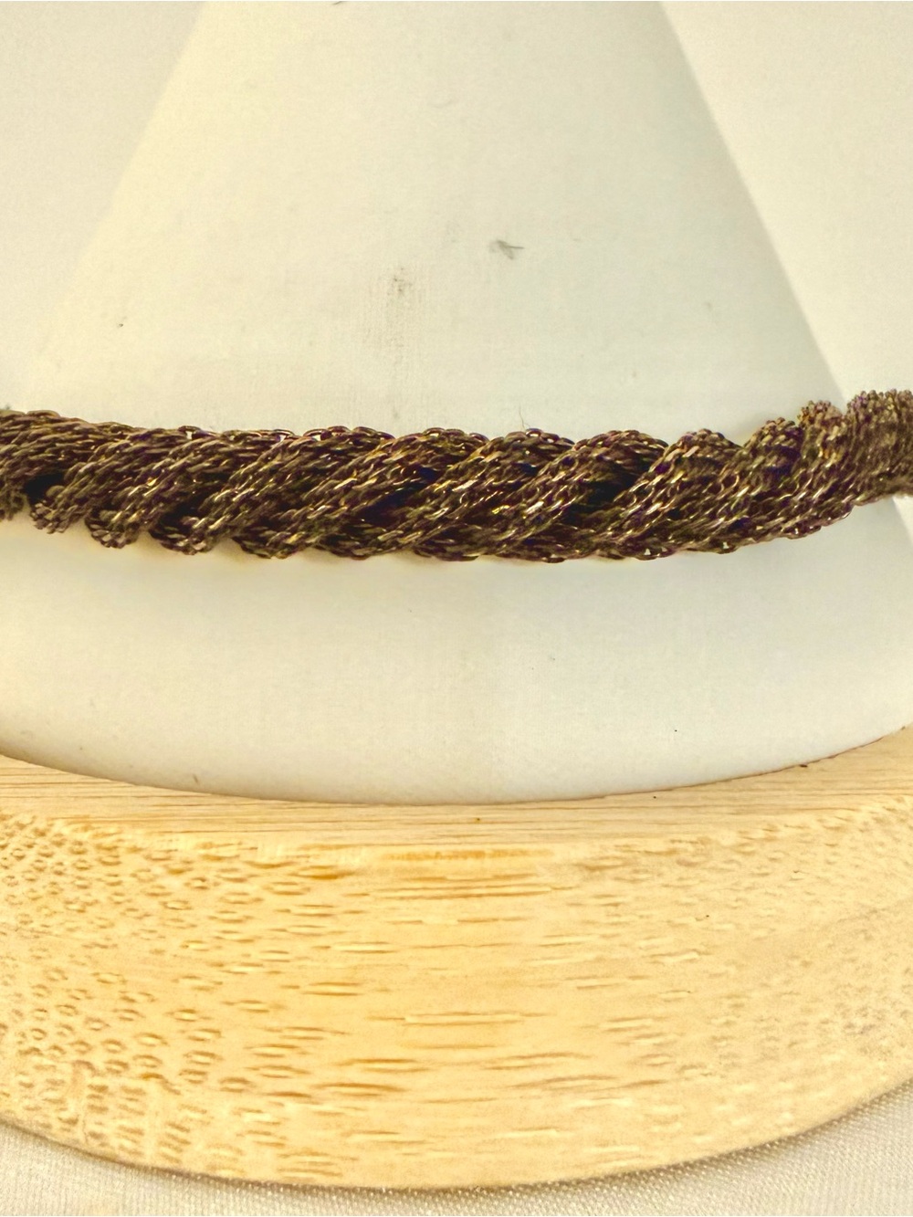 Sterling Silver 925 Dark Oxidized Twisted Multi Strand Chain Bracelet